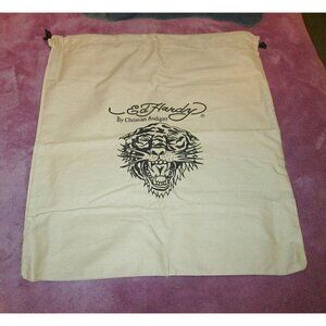 Vtg Y2K Ed Hardy Christian Audigier Tiger Tattoo Dust Bag Handbag Storage 16x18